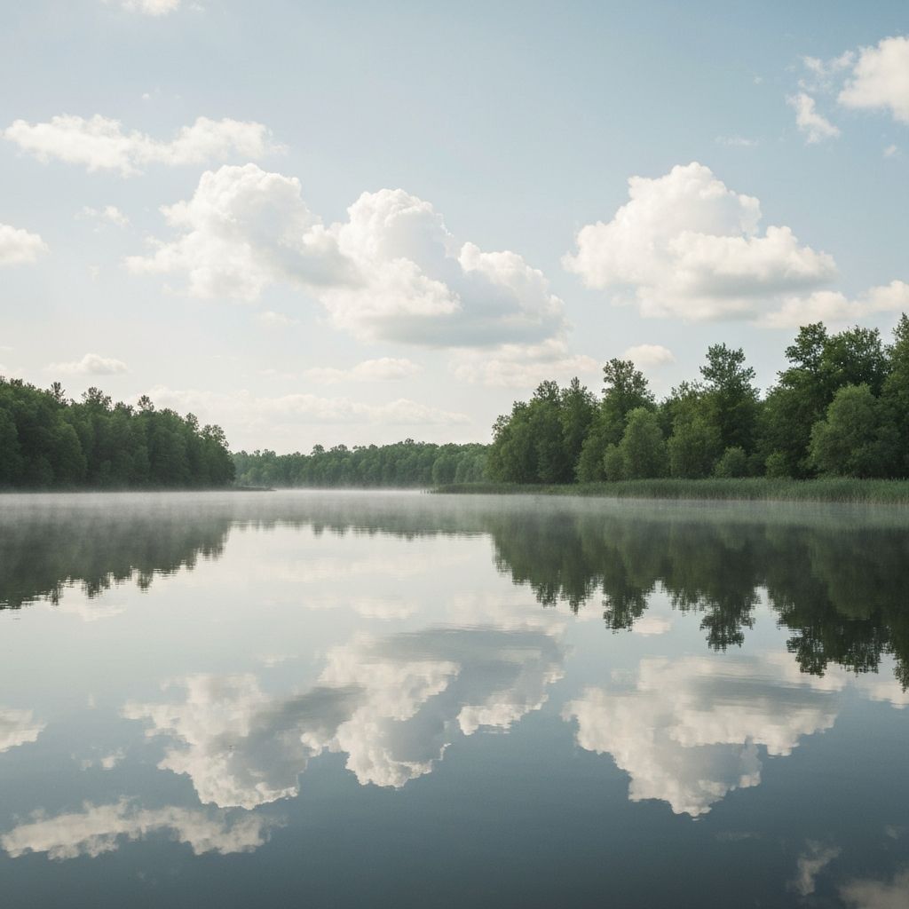 Ruhige Naturlandschaft symbolisiert innere Stille
